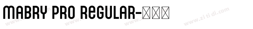 Mabry Pro Regular字体转换